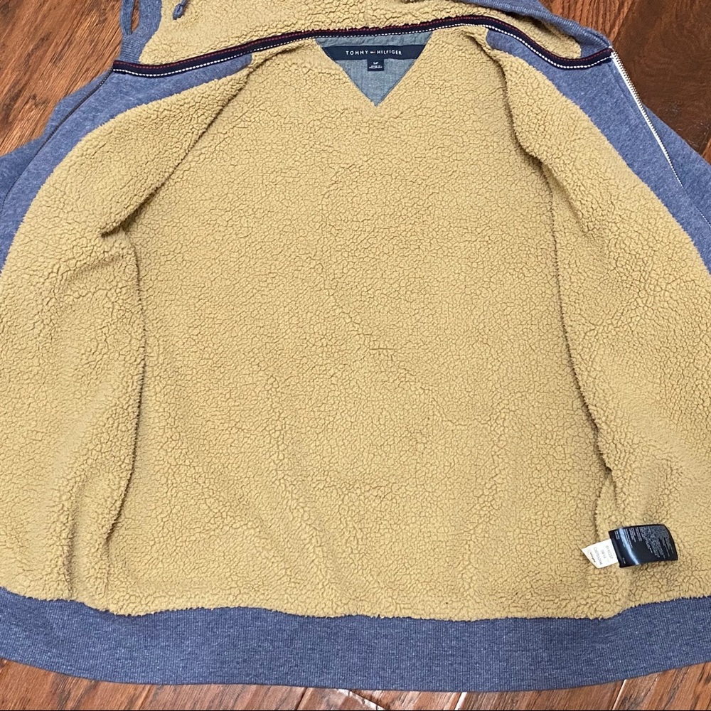 TOMMY HILFIGER Men’s Hoodie Jacket Sherpa Lined - Picture 6 of 8